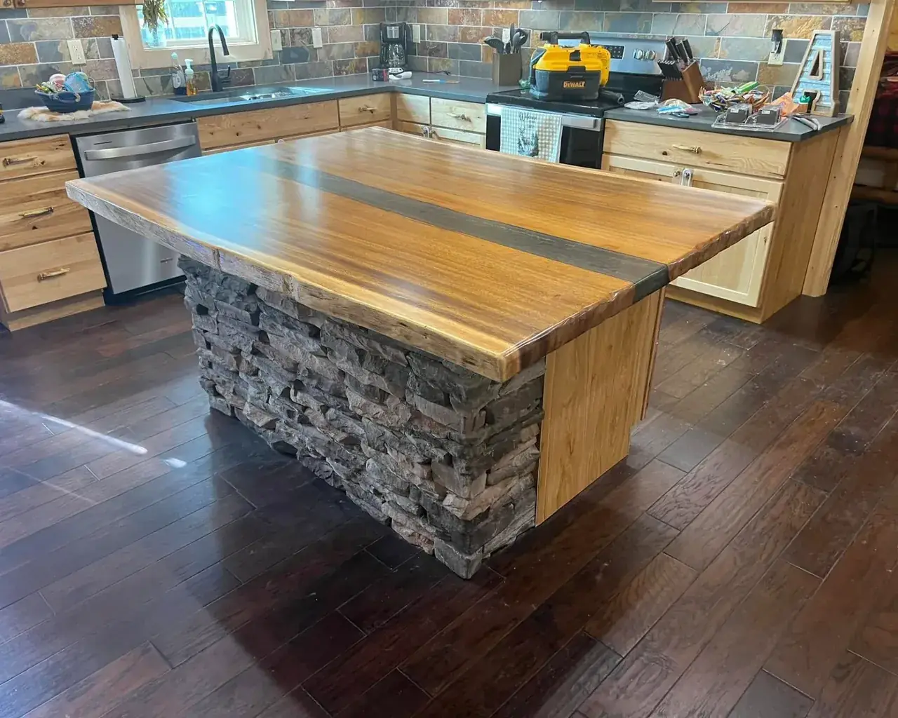 Rustic Kitchen Remodel in Claremore, OK by C&A Roofing & Construction — Project 1 project photo